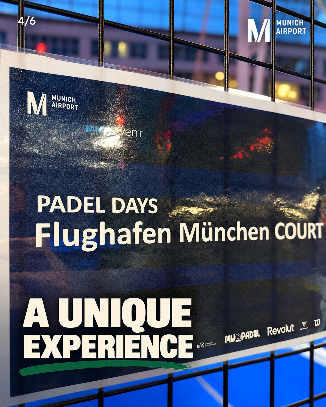 Padel Days Flughafen München court signage